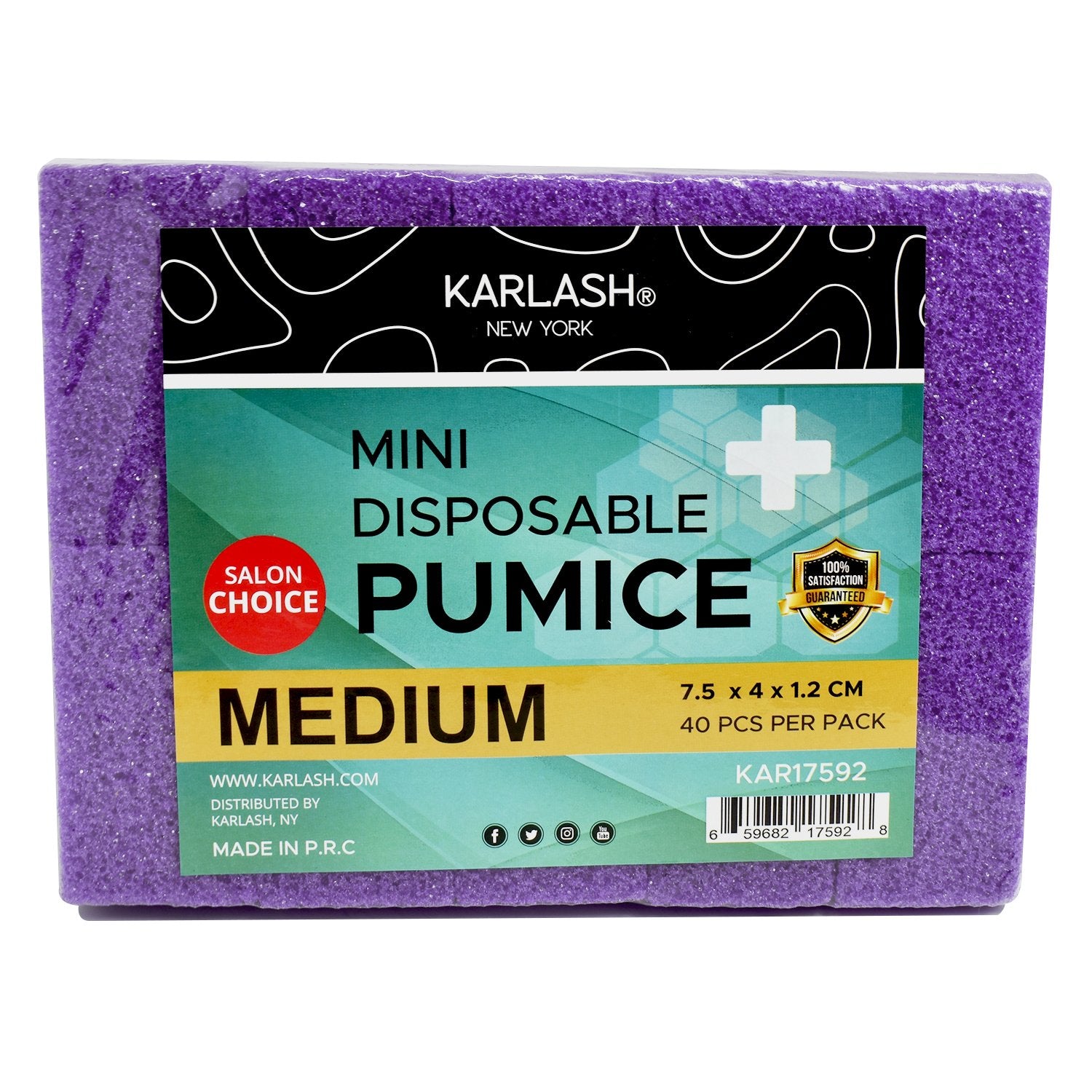 Karlash Mini Dispossable Pumice Pad size: 7.5 x 4 x 1.2 cm MEDIUM 400 PCS Remove Hard Callused Skin from Hand & Feet