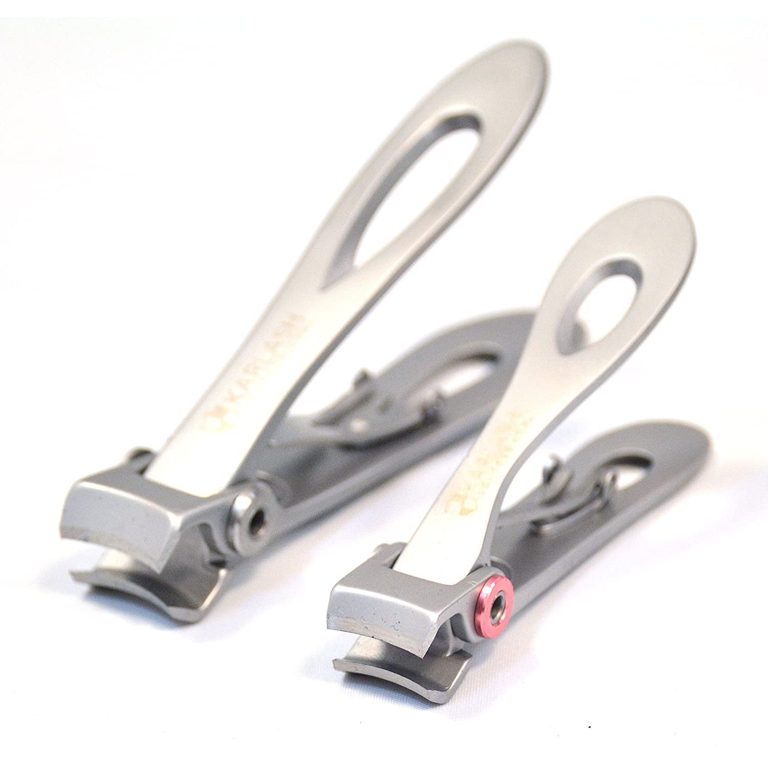 Karlash Stainless Steel Toe and Nail Clipper with Ring Lock System Duo Kit 2 Pc