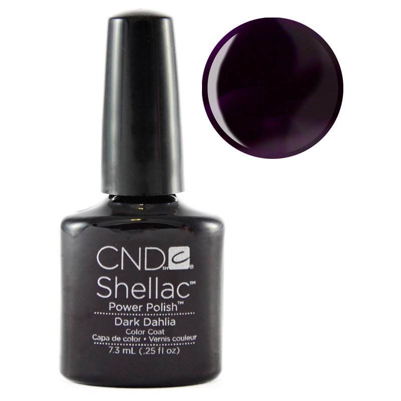 CND Shellac UV Gel Color Polish Dark Dahlia 0.25oz