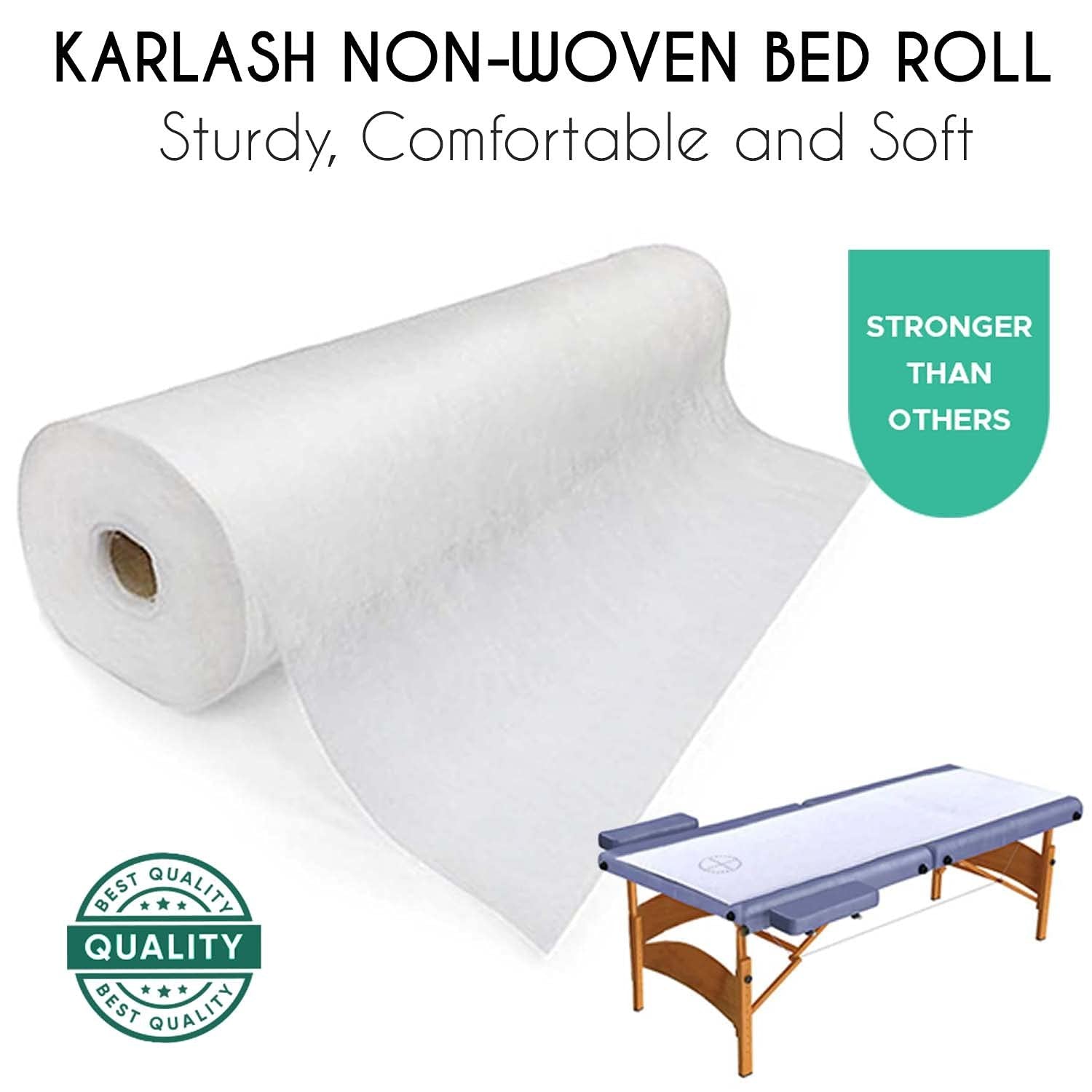 Karlash Disposable Non Woven Bed Sheet Roll Massage table paper roll 30gms Thick