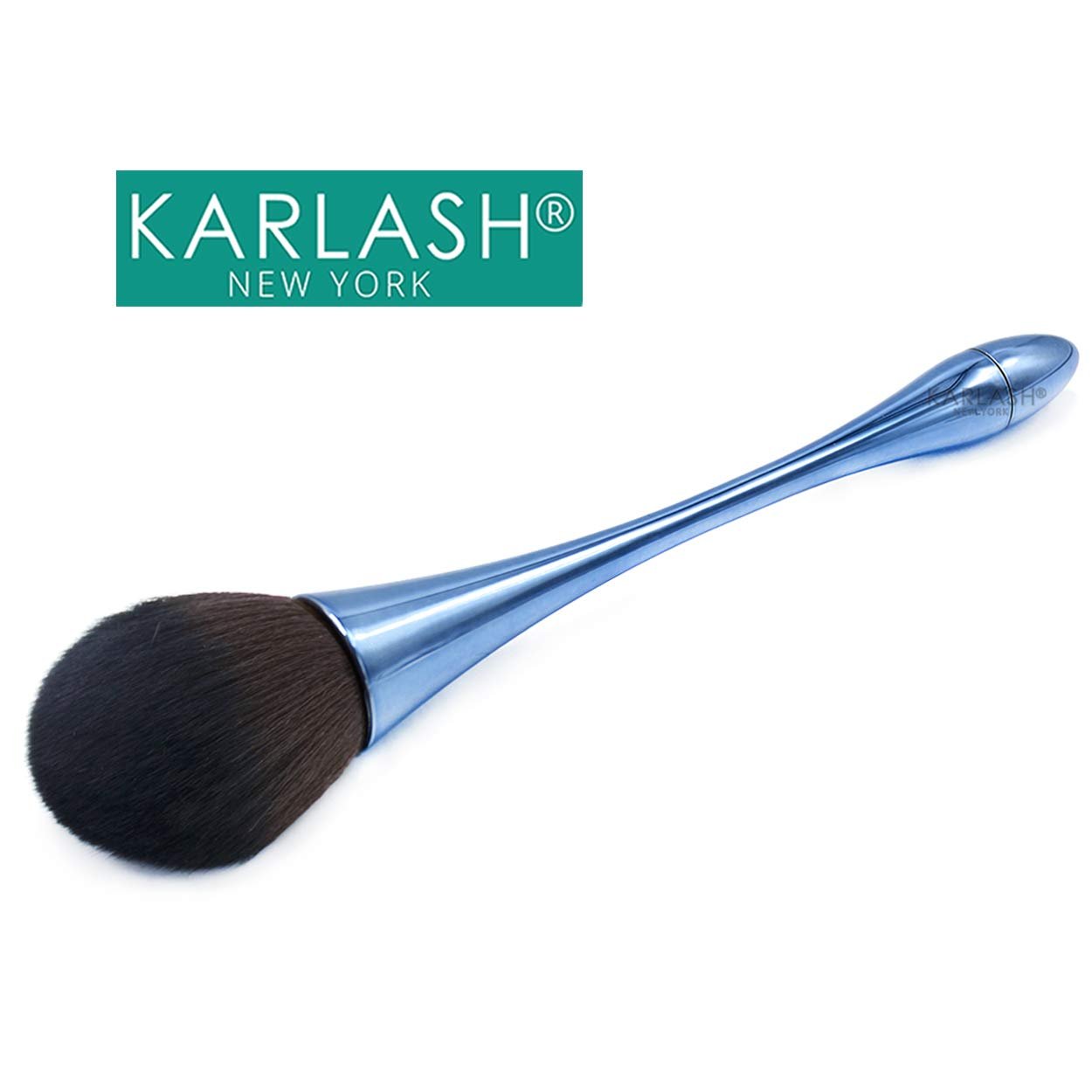 Karlash Nail Art Manicure Dust Remover Brush for Acrylic & UVGel Nails,Makeup Powder Brush #8 (Blue)