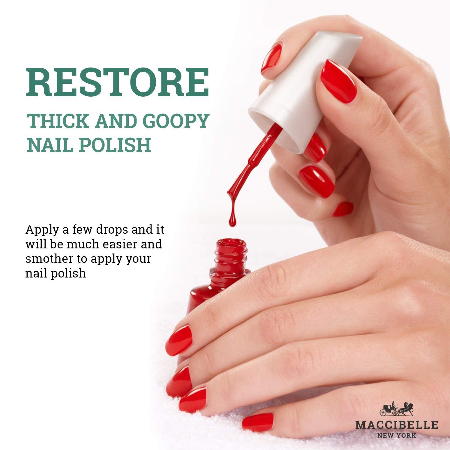 Maccibelle Nail Lacquer Thinner 0.5 oz - Thin and restore thick and goopy nail polish