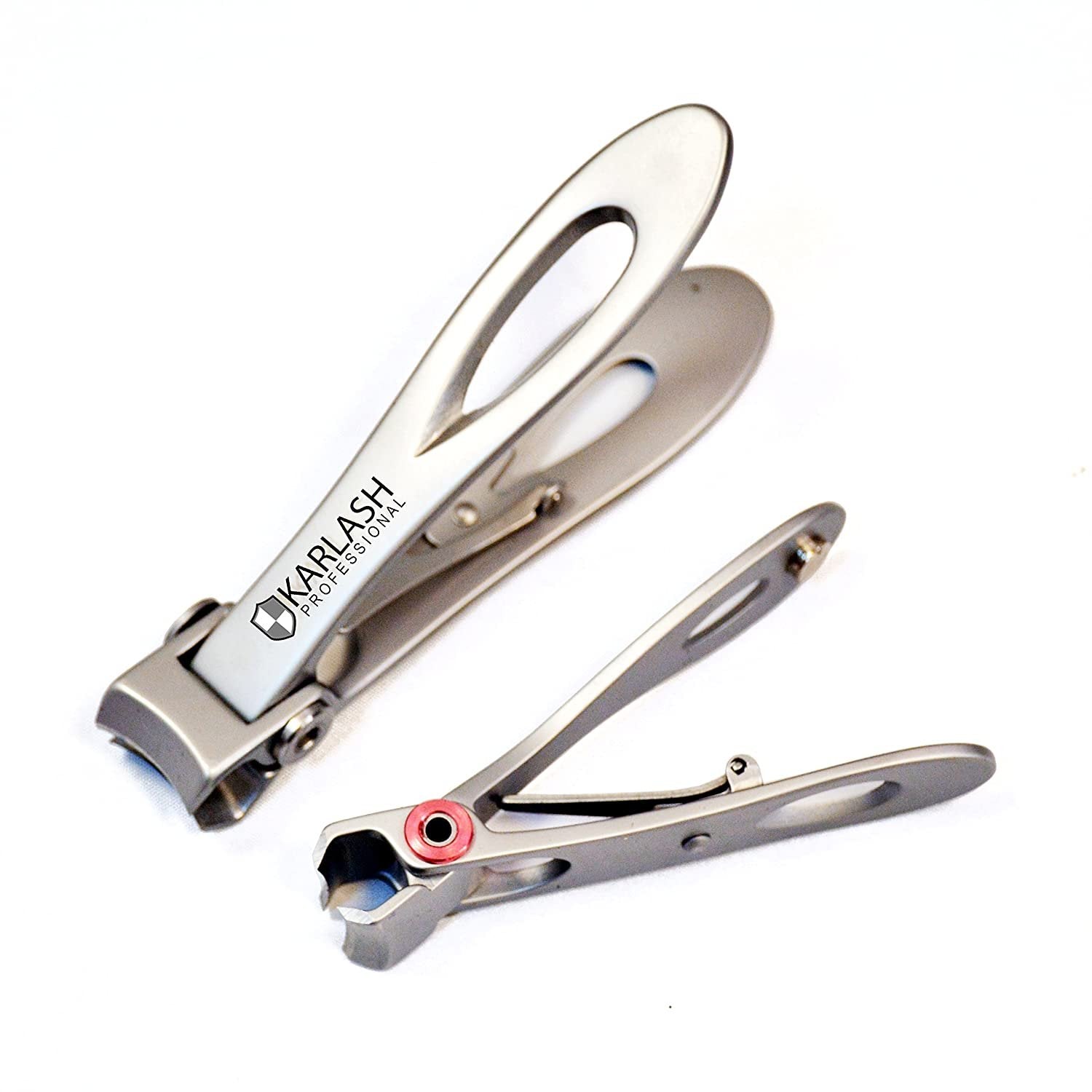 Karlash Stainless Steel Toe and Nail Clipper with Ring Lock System Duo Kit 2 Pc