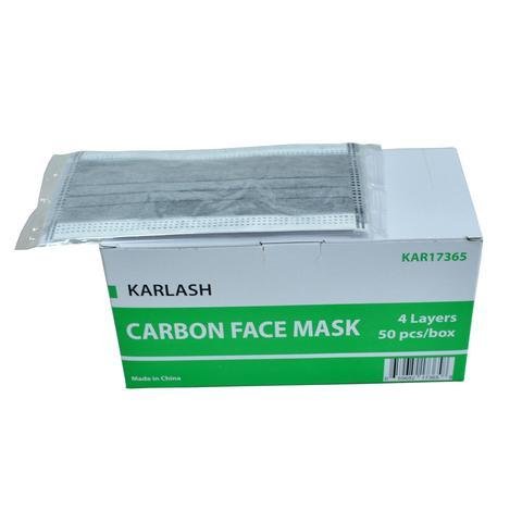 Karlash Four Layer Disposable Charcoal Activated Carbon Mask Filter Antivirus Bacteria - 50 Pieces