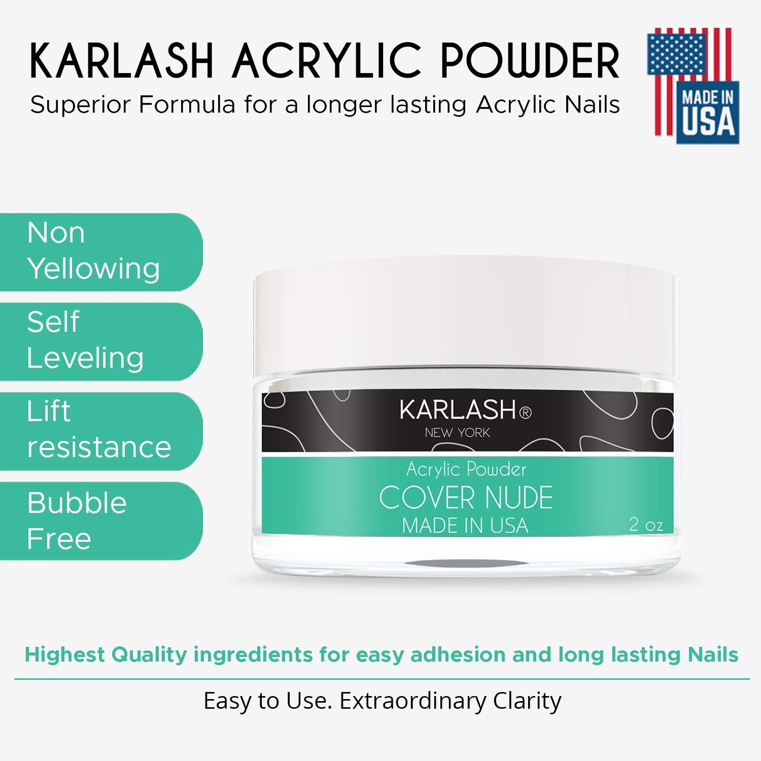 Karlash Professional Acrylic Powder 0.5 oz (Cover Nude 0.5 oz)