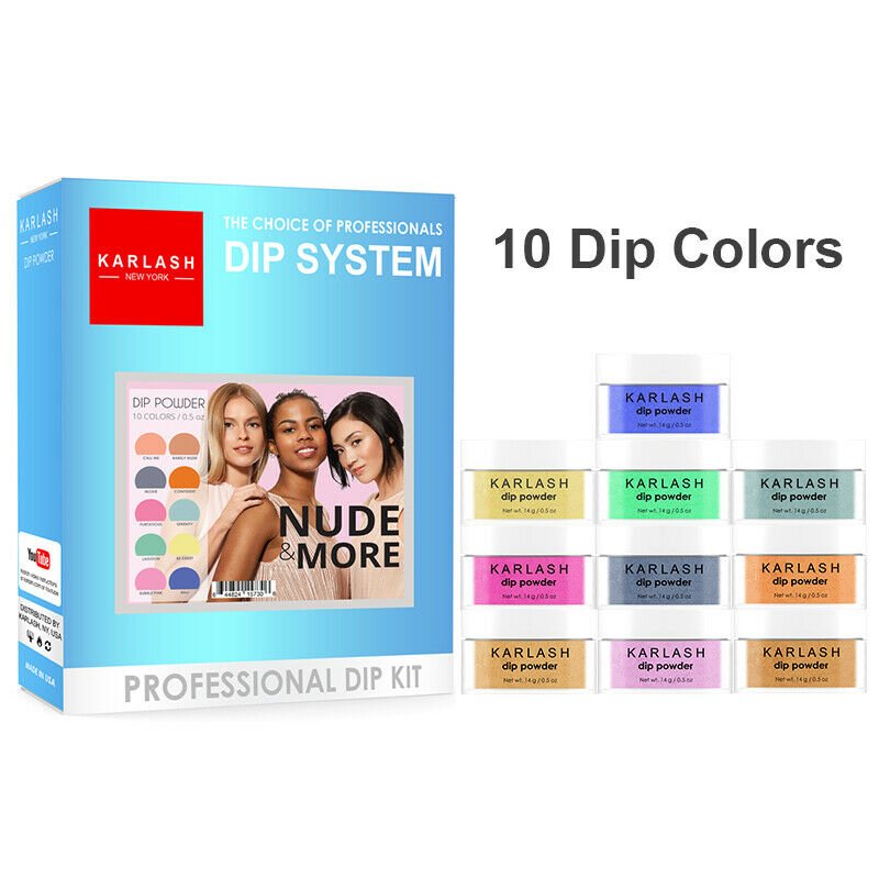 Karlash Dip System Dipping Powder NUDE&MORE Collection (Pack of 10)