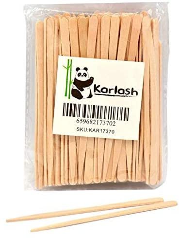 Karlash Small Wax Sticks Wood Spatulas Applicator Craft Sticks for Hair Eyebrow Removal (Pack of 500)