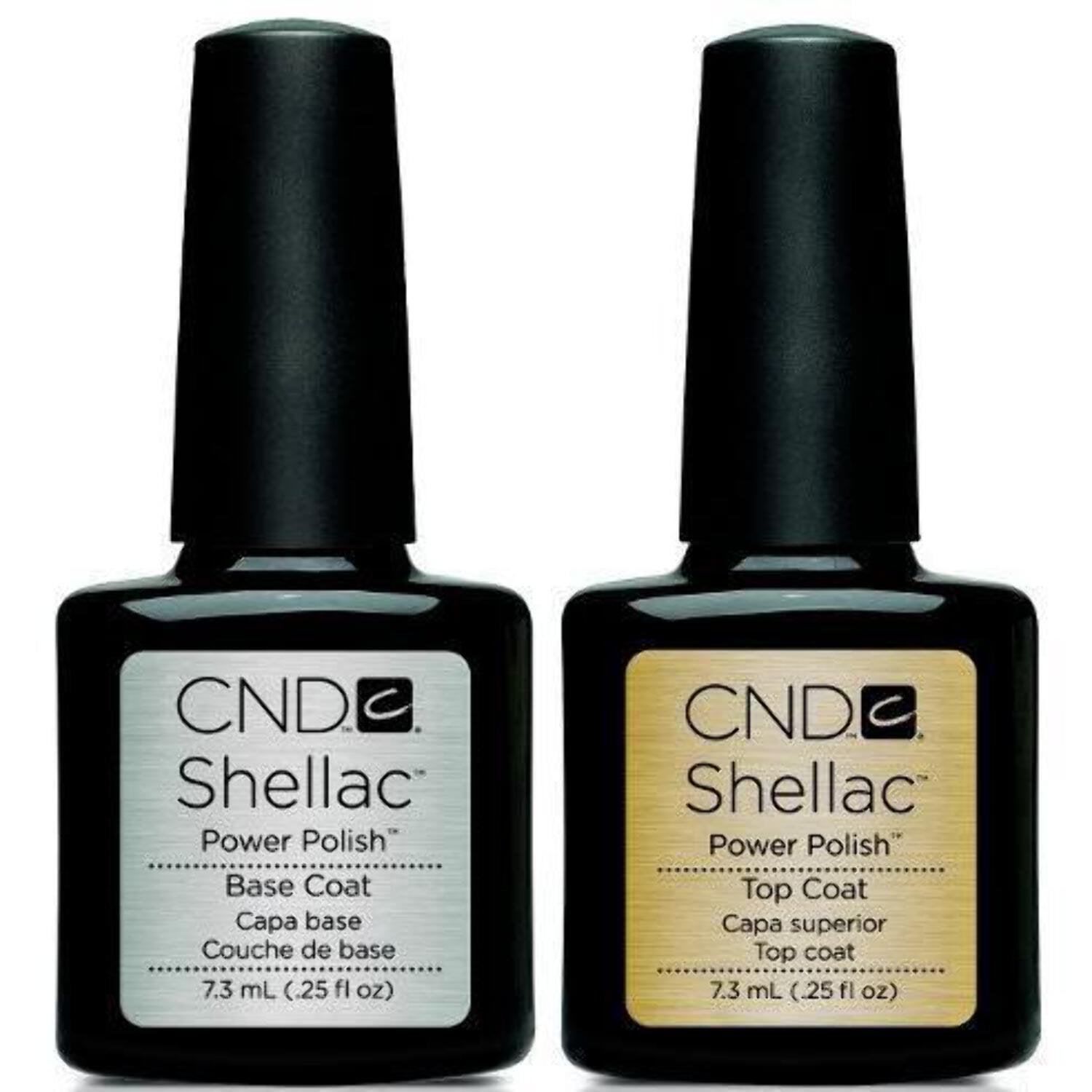 CND Shellac Power Polish Original Top Coat and Base Coat 0.25oz