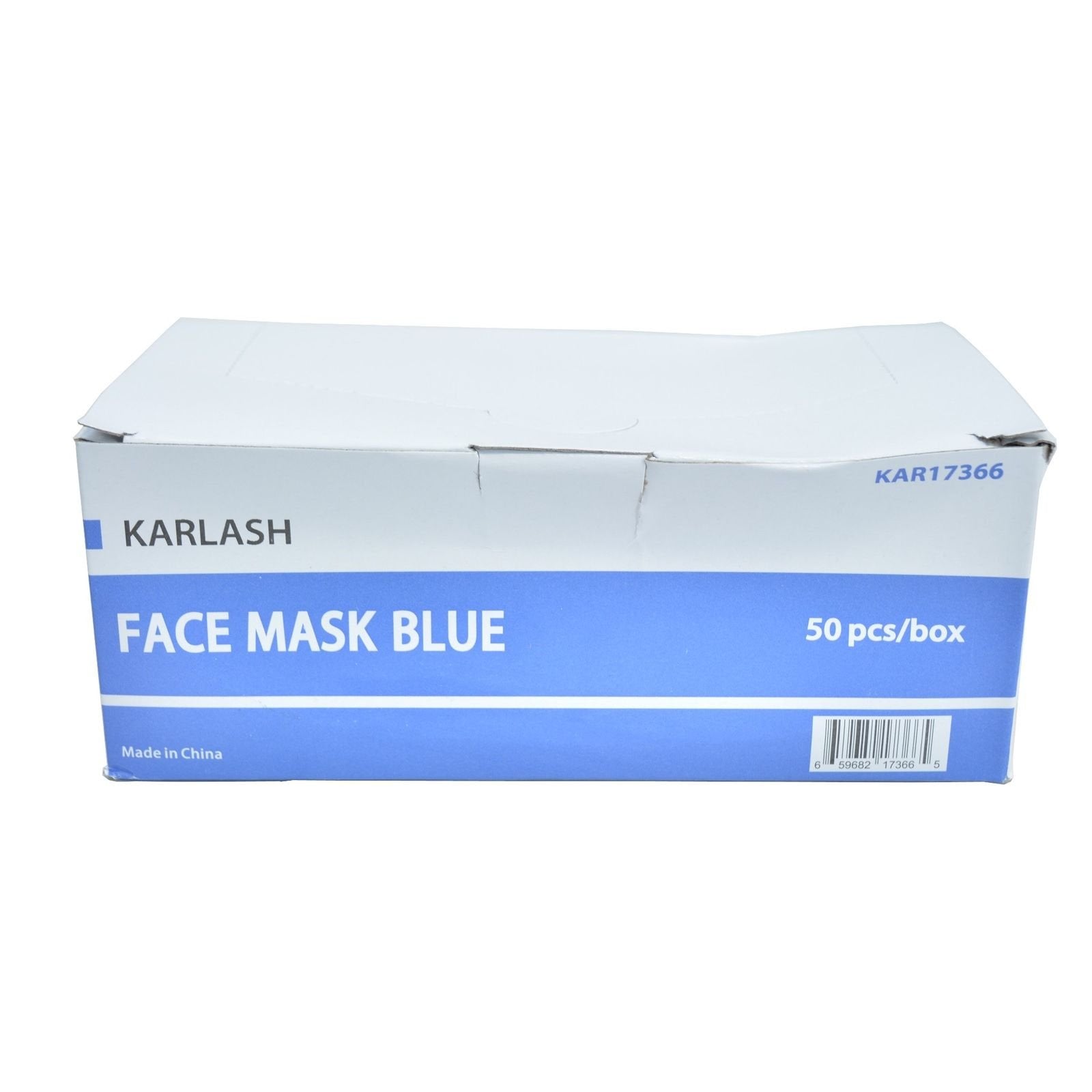 Karlash Four Layer 4-Ply Disposable Earloop Face Mask Filter Antivirus Bacteria Blue - 50 Pieces