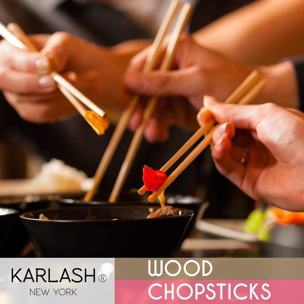 Karlash Wood Chopstick Premiun Quality (G3) 100 pcs   4.2 x 203 MM Eco Friendly