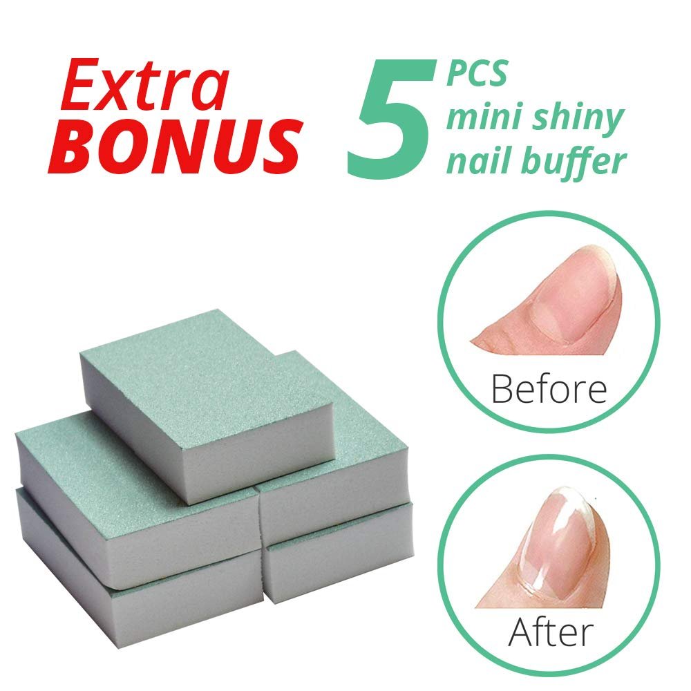 Karlash Nail Buffer sanding Block Purple White 100/180 Grit Nail Art Manicure Pedicure File 10 PCS
