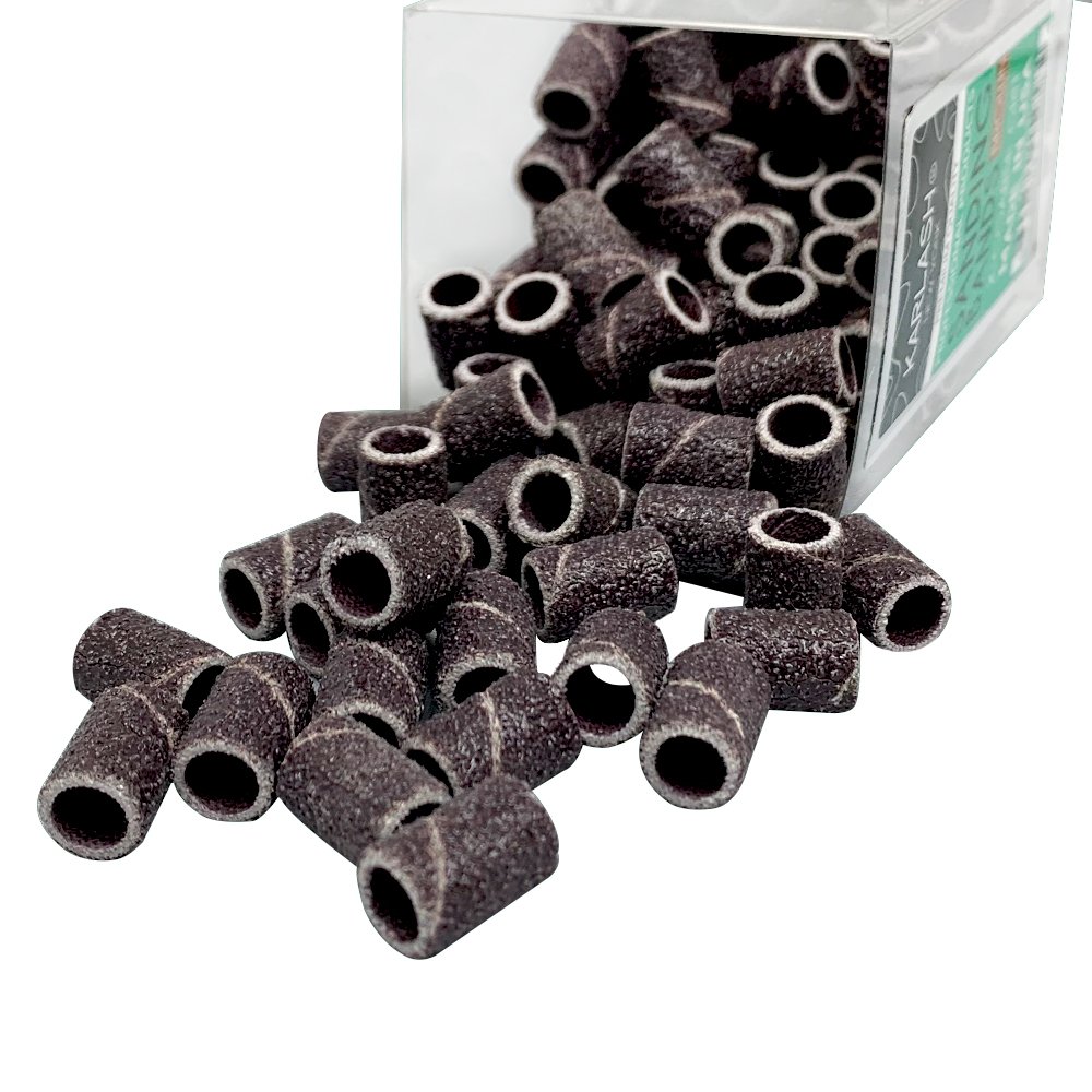 Karlash Professional Nail Sanding Bands Brown X Course Grit File + Free 2 Mandrel