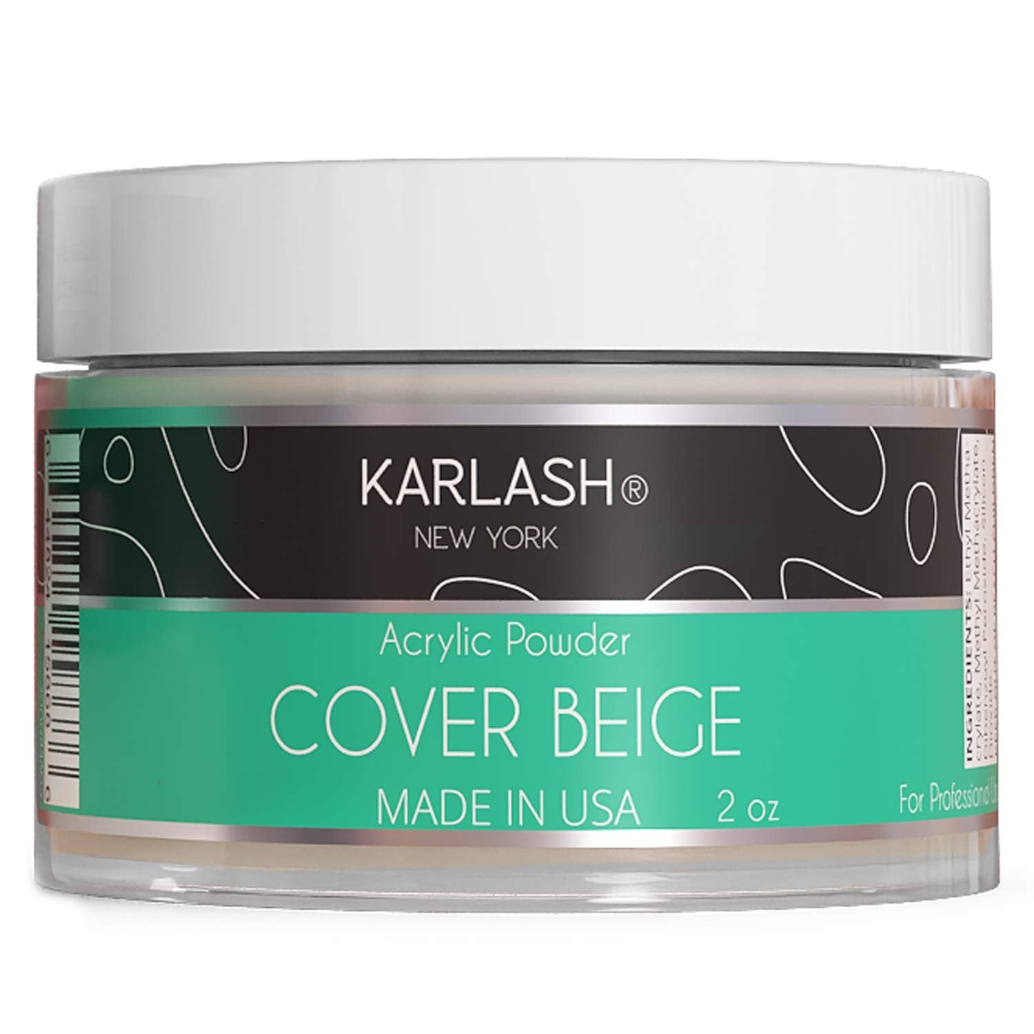 Karlash Professional Acrylic Powder Cover Beige 2 oz Made in USA